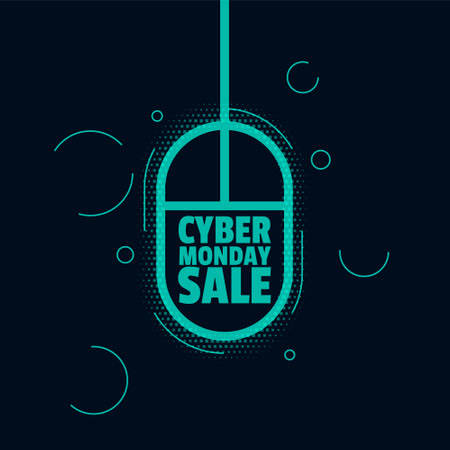 Cyber monday sale template banner for online shoppingのイラスト素材