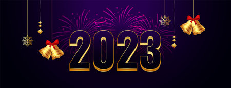3d style 2023 lettering for new year celebration banner vectorのイラスト素材