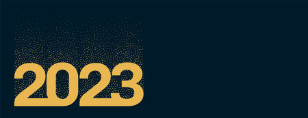 creative 2023 happy new year banner with text space vectorのイラスト素材