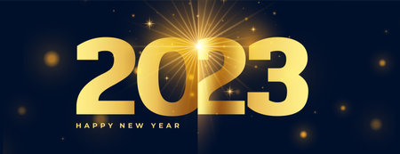 2023 new year eve occasion banner with light effect vector
