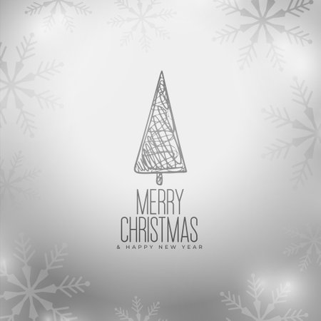 merry christmas holiday grey background with snowflake designのイラスト素材