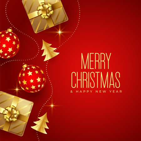 premium merry christmas event background with decorative elementsのイラスト素材