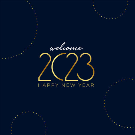 new year eve background with golden 2023 lettering designのイラスト素材