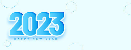 nice happy new year festival season banner with 2023 text vectorのイラスト素材