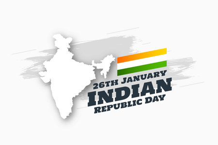 elegant happy republic day background with indian map vectorのイラスト素材