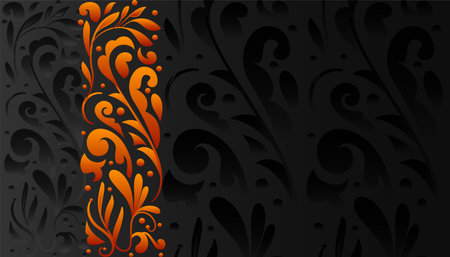 elegant ethnic pattern decorative wallpaper in artistic floral style vectorのイラスト素材