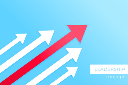 corporate leader with direction towards future target background vectorのイラスト素材