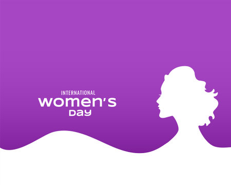 happy women's day purple background in paper cut style vectorのイラスト素材