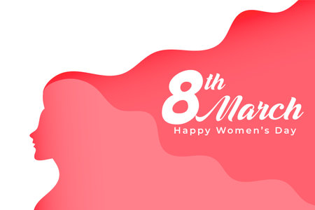 happy 8th march women's day greeting card in paper cut style vectorのイラスト素材