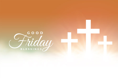 elegant good friday wishes background for your christian religion design vectorのイラスト素材