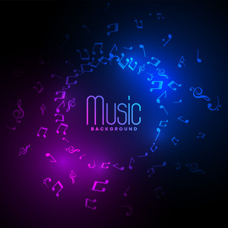 musical tones and notes background for quaver and orchestra vectorのイラスト素材