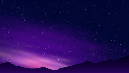 starry night sky wallpaper perfect combination of science and art vectorのイラスト素材