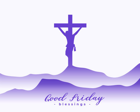 good friday blessing background with jesus christ crucifixion design vectorのイラスト素材