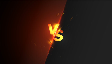 dark versus battle banner for duel combat battle vectorのイラスト素材