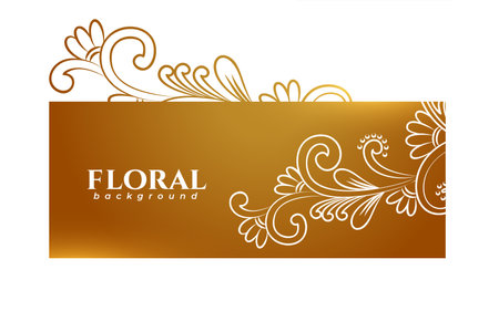 line style elegant floral art background for indian invitation design vectorのイラスト素材