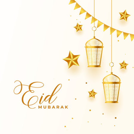 traditional eid mubarak festive background for your celebrations vectorのイラスト素材