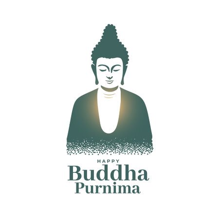 buddha purnima festive background celebrate lord birthday vectorのイラスト素材