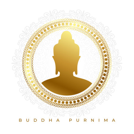 buddha purnima religious background celebrate the festival with joy vectorのイラスト素材