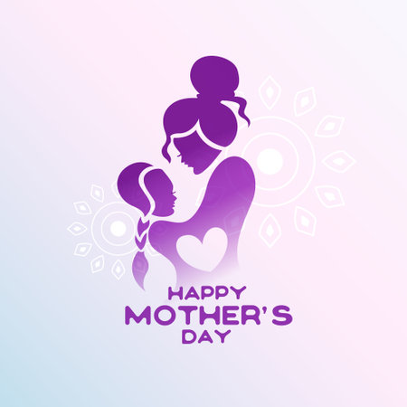 happy mother's day wishes card send mom some love vectorのイラスト素材
