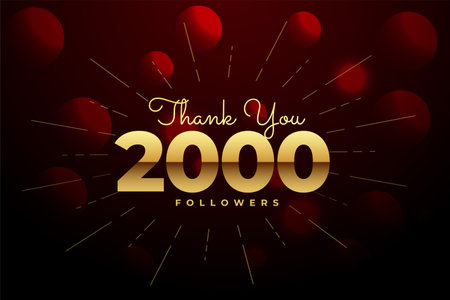 thank you 2k web followers and fans post for digital marketing strategies vectorのイラスト素材