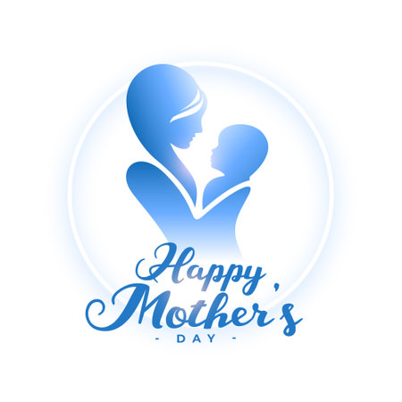 happy mothers day event background for mom and child love relation vectorのイラスト素材