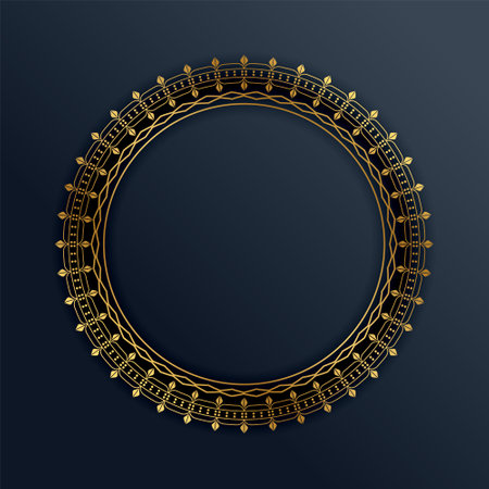 golden lace frame background for ethnic and indian art vectorのイラスト素材