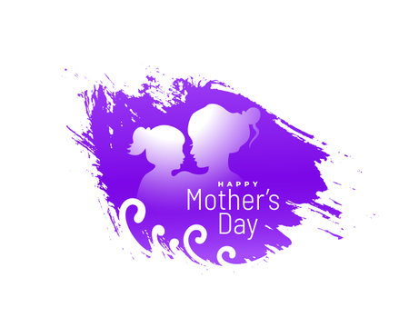 watercolor style happy mothers day wishes background design vectorのイラスト素材