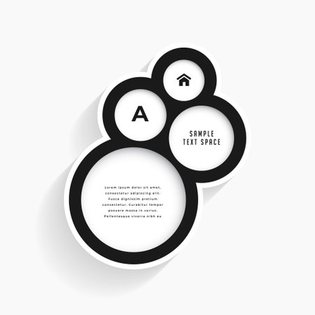 business infographic template with text field on isolated circle designのイラスト素材