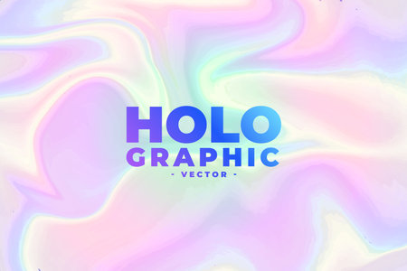 abstract iridescent holographic gradient mesh background vectorのイラスト素材