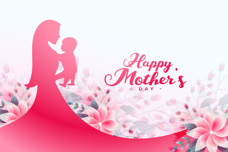 happy mother's day greeting card make moms feel special vectorのイラスト素材