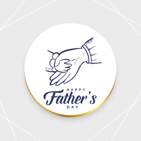 happy father's day lovely card to celebrate father and child relationship vectorのイラスト素材