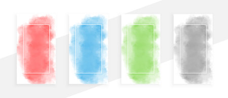 brush strokes style watercolor stain grungy standee in se vector vectorのイラスト素材