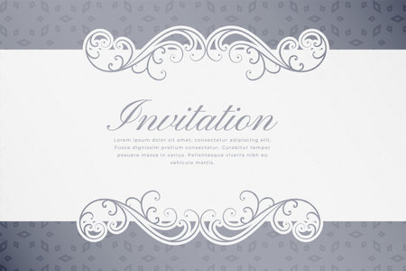 elegant floral border frame background for wedding or invitations vectorのイラスト素材