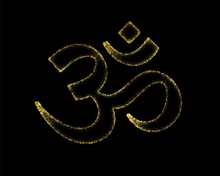 the iconic hindu religious om symbol from vedas and geeta vector