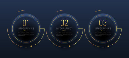 upgrade your web presence with premium 3 step infographic banner vectorのイラスト素材