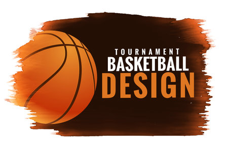 brush stroke style basketball tournament match background design vectorのイラスト素材