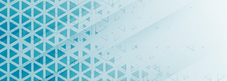 half tone style abstract triangle pattern banner with text space vector