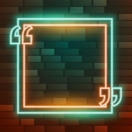 shiny neon frame geometric background for quote or message vectorのイラスト素材
