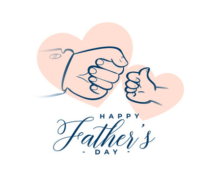 doodle style father's day social media background with cute love heart vectorのイラスト素材