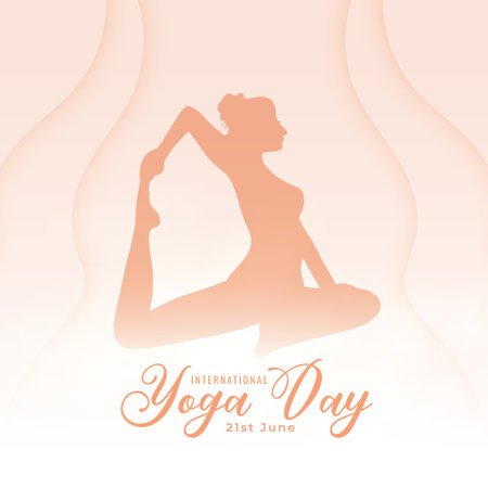 modern international yoga day celebration background design vectorのイラスト素材