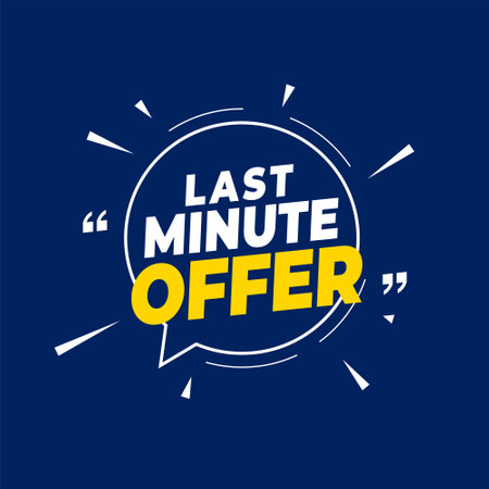 festive last minute coupon background with chat bubble vectorのイラスト素材