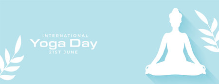 nice international yoga day banner for inner peace vectorのイラスト素材