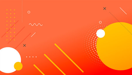 abstract memphis pattern decorative banner for website backdrop vectorのイラスト素材