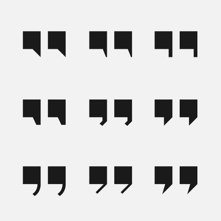 collection of double inverted comma background for web comment or talk vectorのイラスト素材