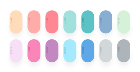 collection of abstract color palette banner for modern design vectorのイラスト素材