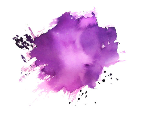 abstract purple watercolor ink spot texture background vectorのイラスト素材