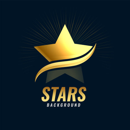 golden star background design shine like a superstar vectorのイラスト素材
