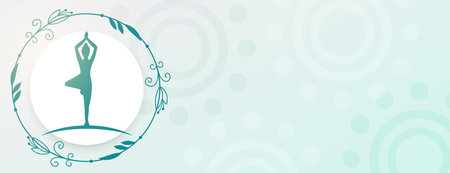 21st june world yoga day celebration banner for fitness event vectorのイラスト素材