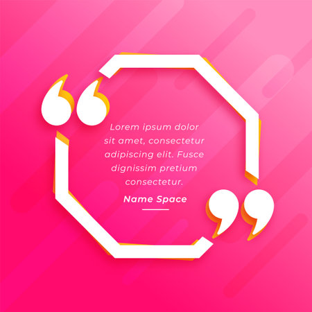 modern quote frame template for feedback or comment vectorのイラスト素材