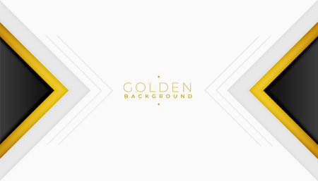 white backdrop banner with stylish golden abstract design vectorのイラスト素材